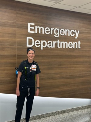 Jennifer Lirette posing during emergency nurses week