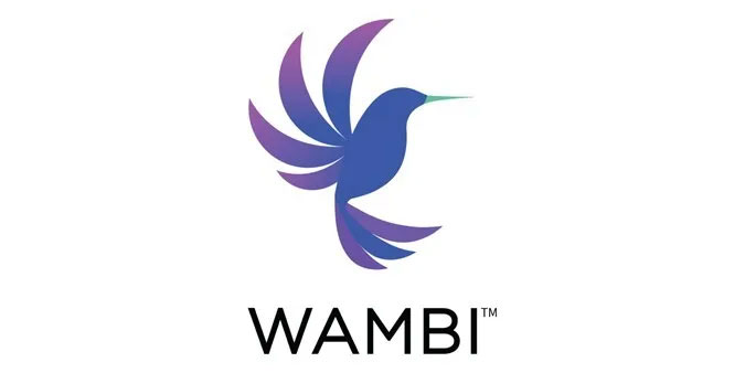 Wambi logo featuring a purple bird icon and the word "Wambi"