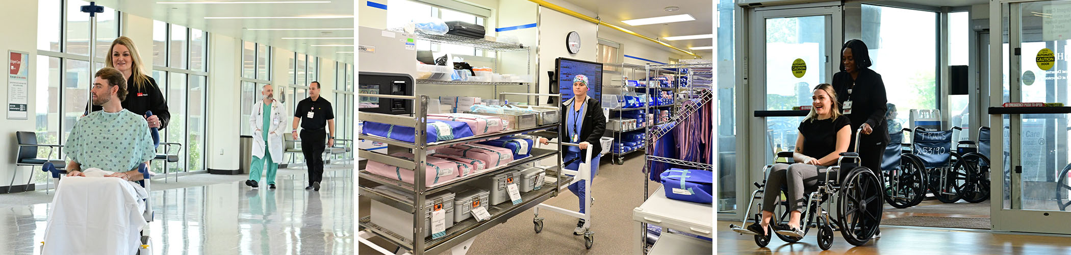 LCC employees and patients Collage of UTMB employees busy at League City Campus.