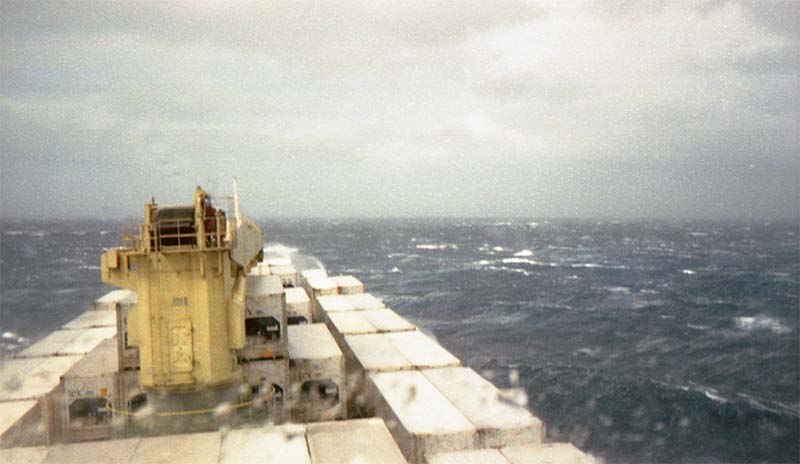 Image of a cargo ship at sea